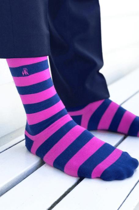 socks rich pink striped bamboo socks 3 600x 1