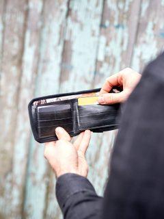 man holding wallet